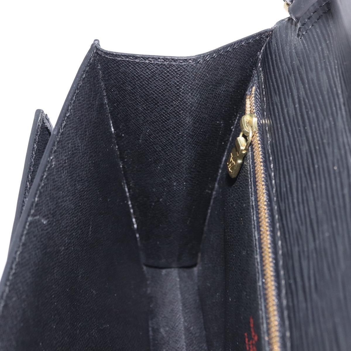 LOUIS VUITTON Epi Sellier Dragonne Clutch Bag Black M52612 LV Auth ka5527