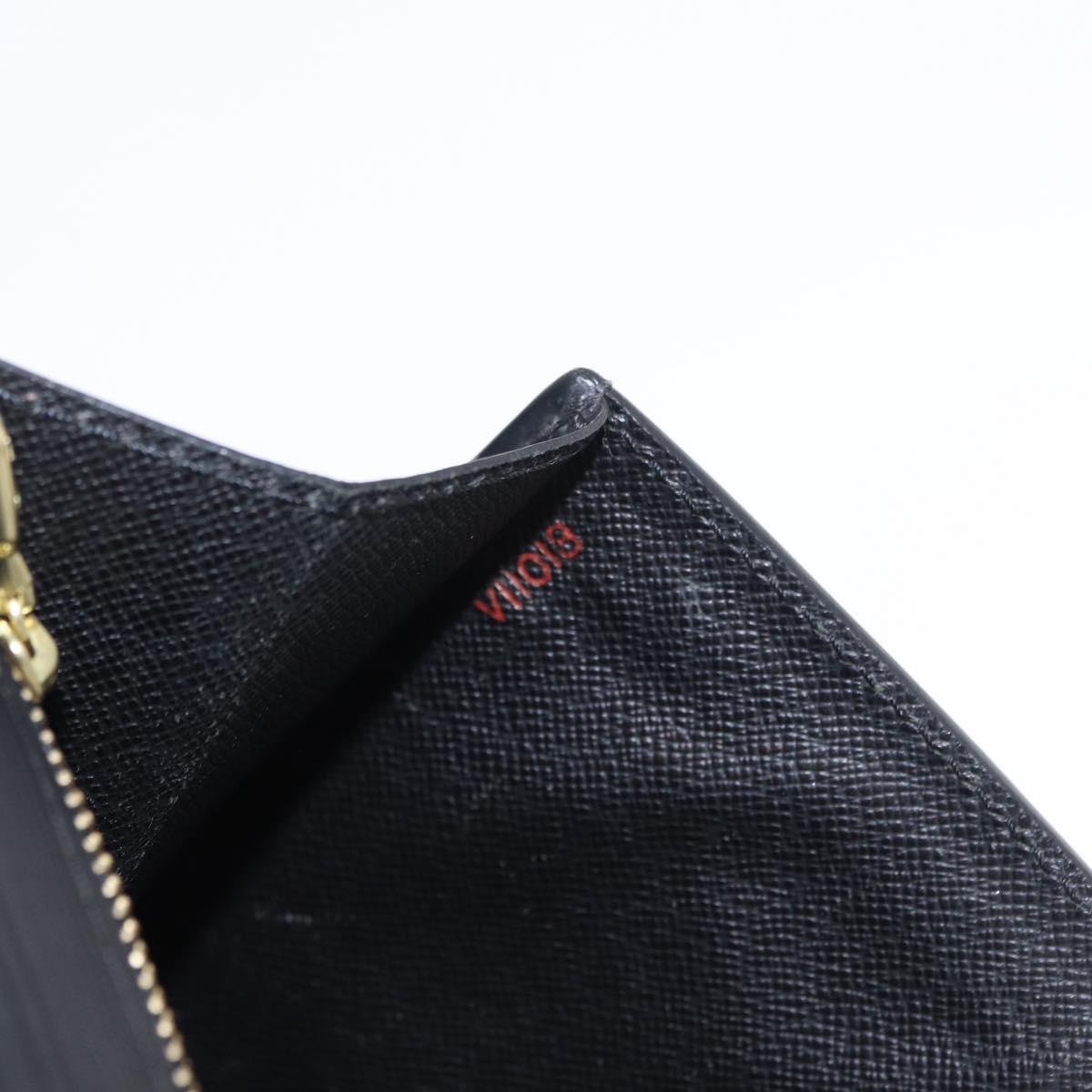 LOUIS VUITTON Epi Sellier Dragonne Clutch Bag Black M52612 LV Auth ka5527