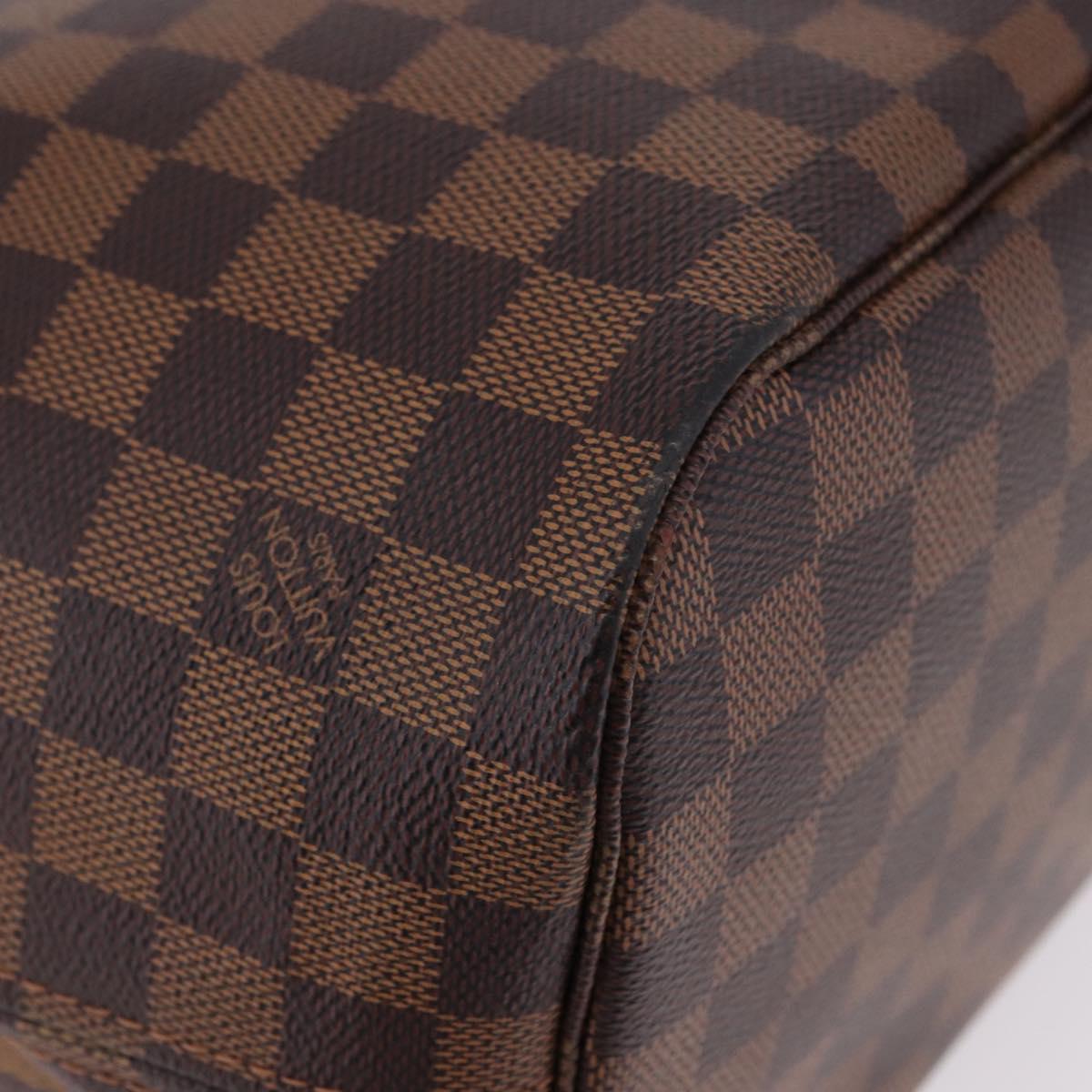 LOUIS VUITTON Damier Ebene Neverfull MM Tote Bag N51105 LV Auth ka5529V