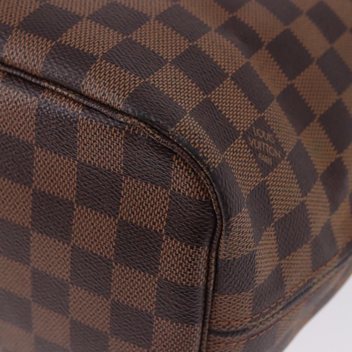 LOUIS VUITTON Damier Ebene Neverfull MM Tote Bag N51105 LV Auth ka5529V