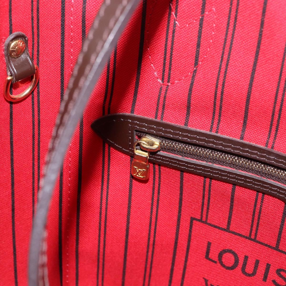 LOUIS VUITTON Damier Ebene Neverfull MM Tote Bag N51105 LV Auth ka5529V