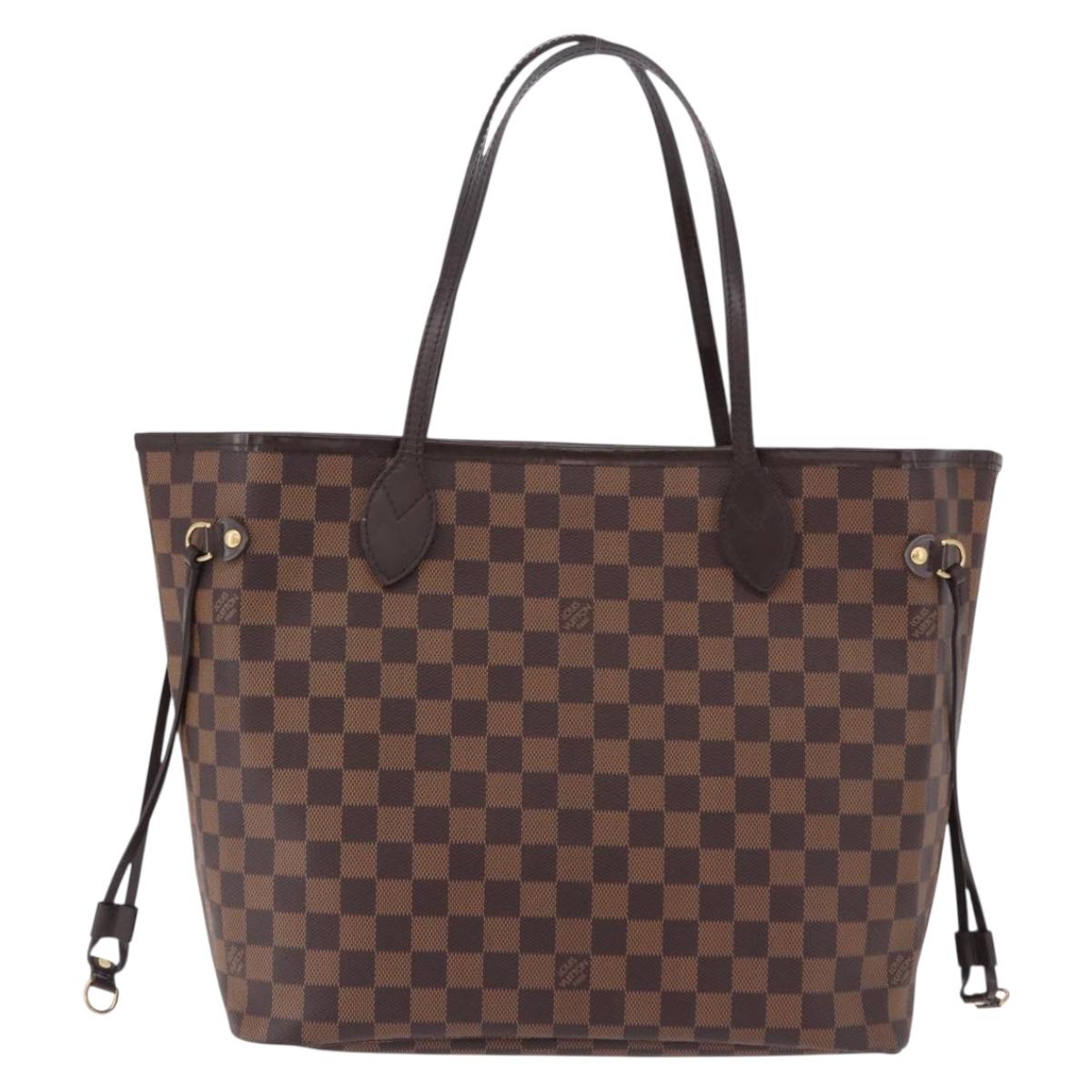 LOUIS VUITTON Damier Ebene Neverfull MM Tote Bag N51105 LV Auth ka5529V