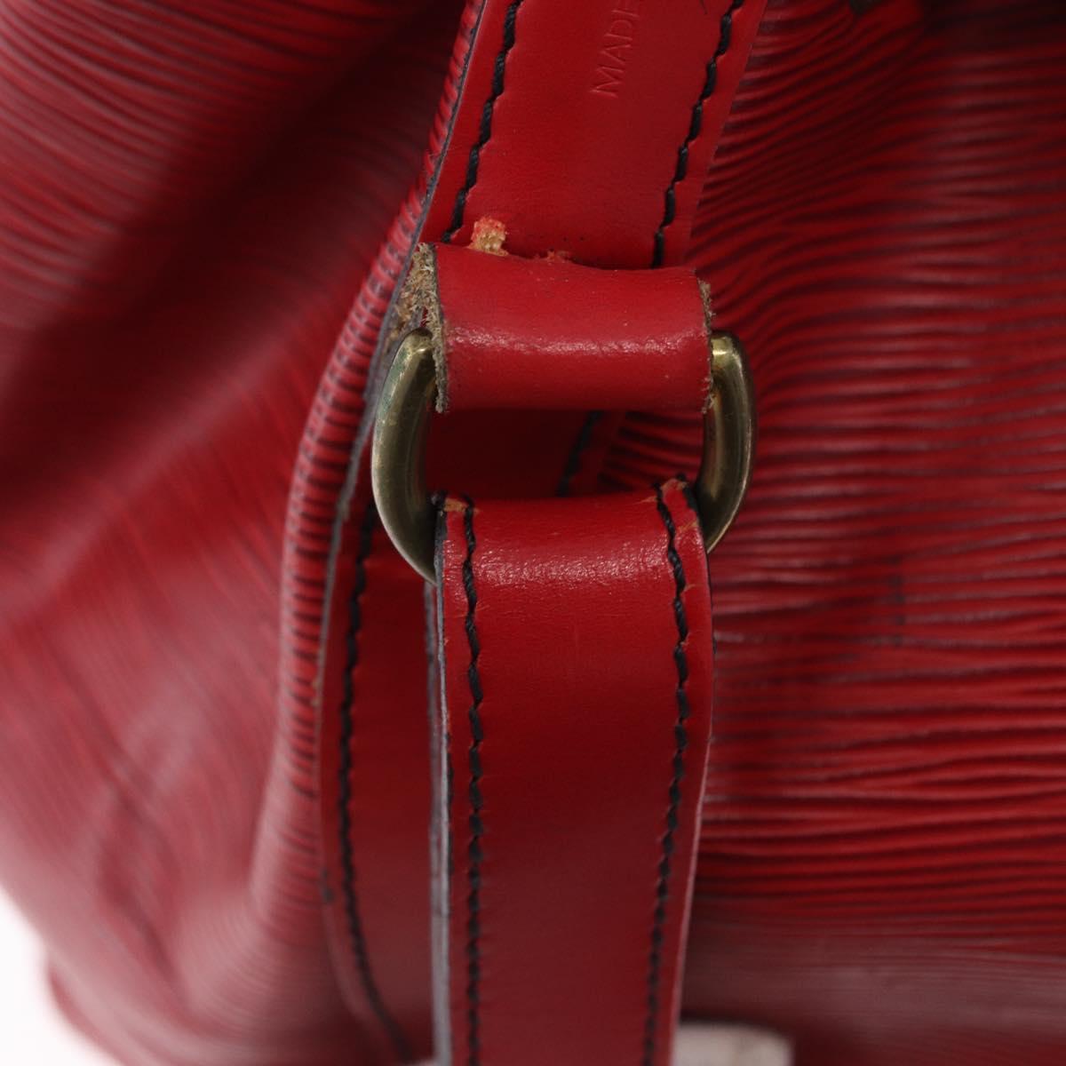 LOUIS VUITTON Epi Petit Noe Shoulder Bag Red M44107 LV Auth ka5541