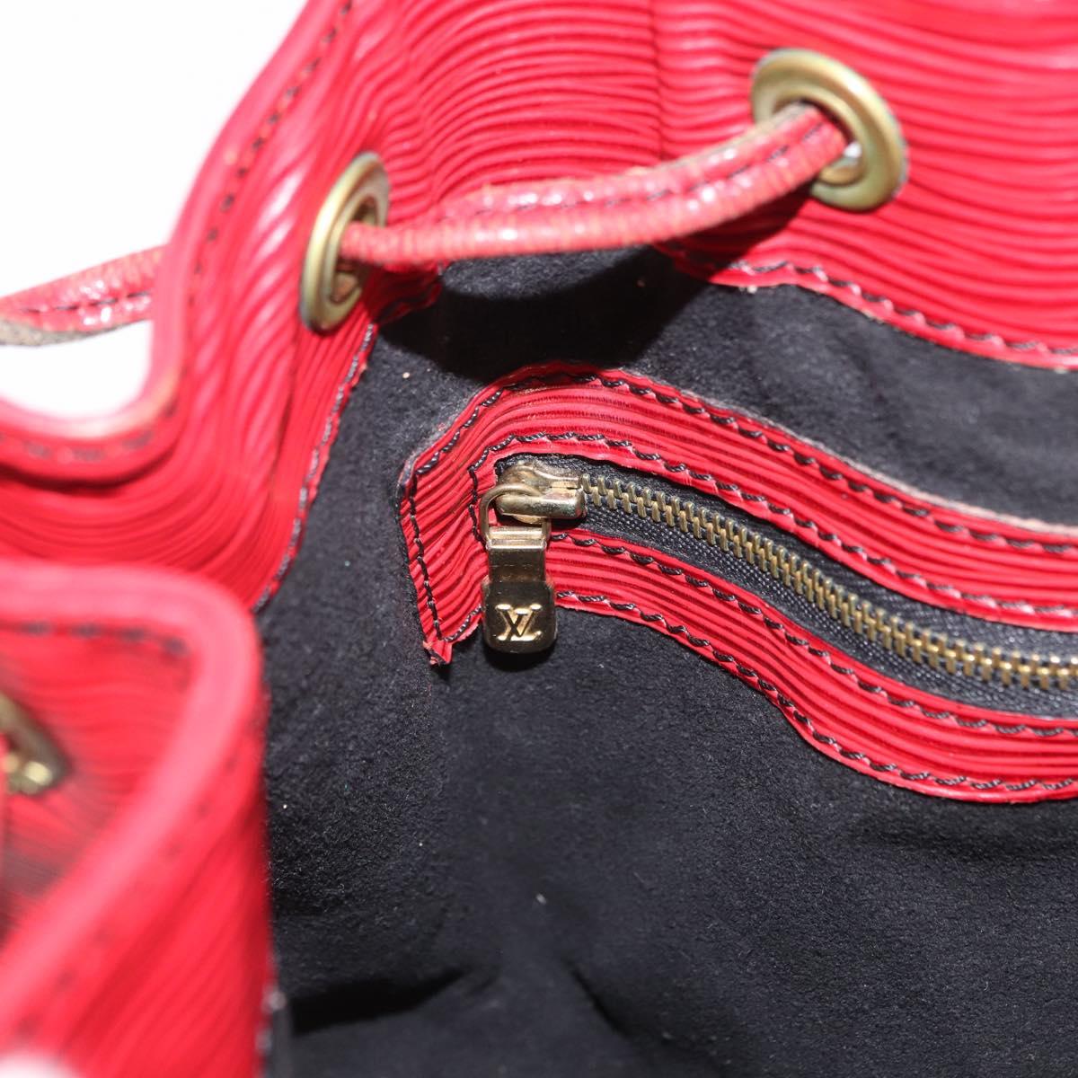 LOUIS VUITTON Epi Petit Noe Shoulder Bag Red M44107 LV Auth ka5541