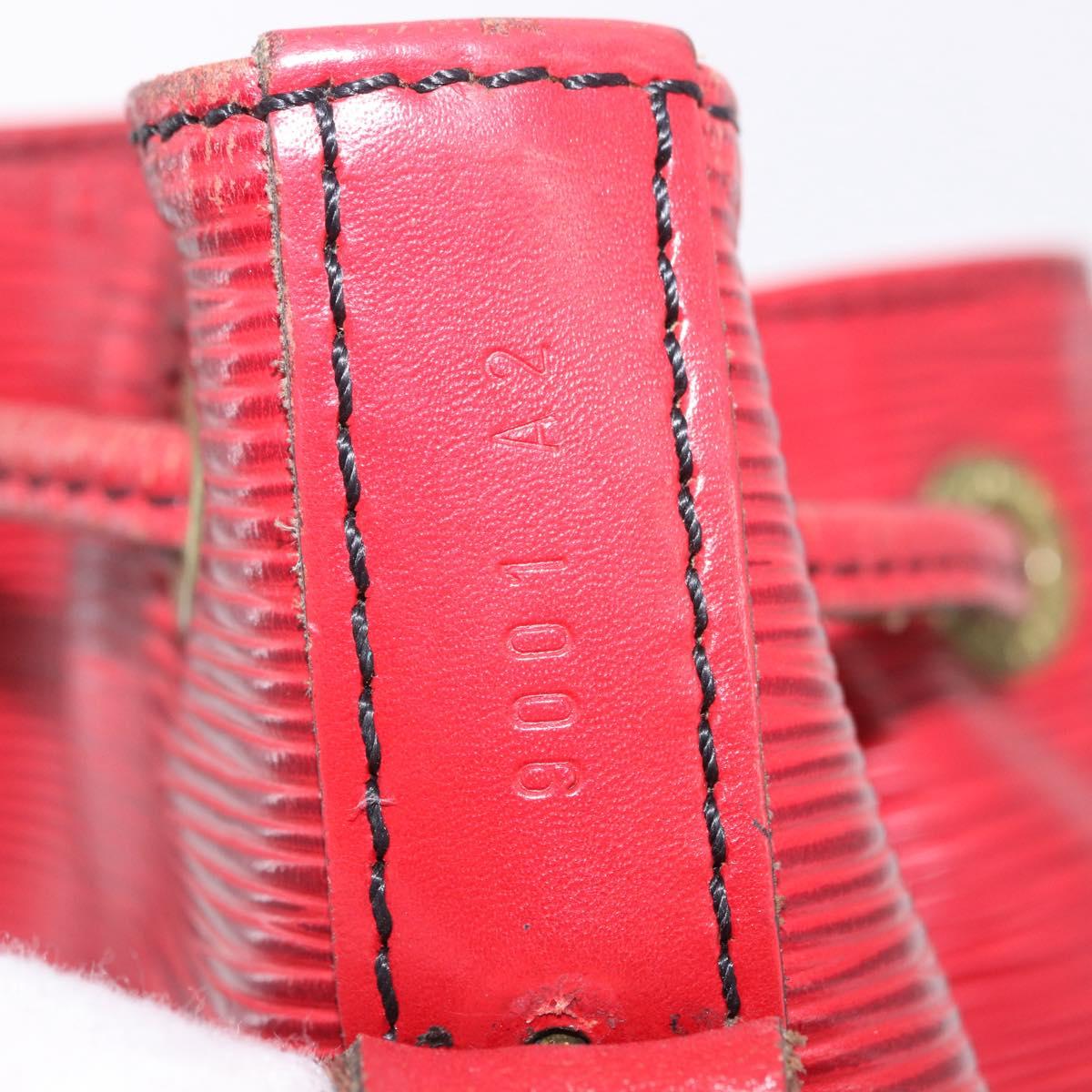 LOUIS VUITTON Epi Petit Noe Shoulder Bag Red M44107 LV Auth ka5541