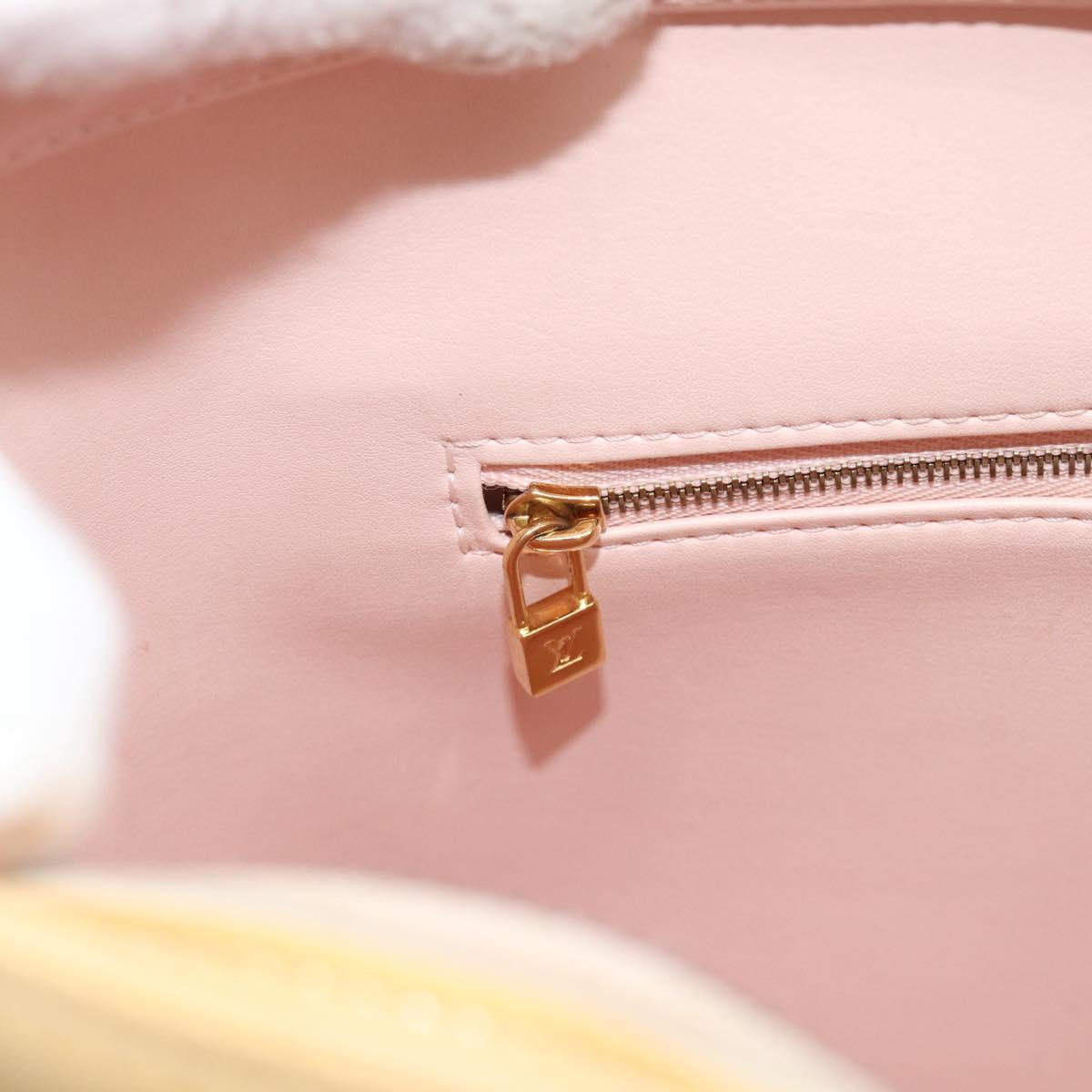 LOUIS VUITTON Monogram Vernis Houston Bag Marshmallow Pink M91302 LV Auth ka5542