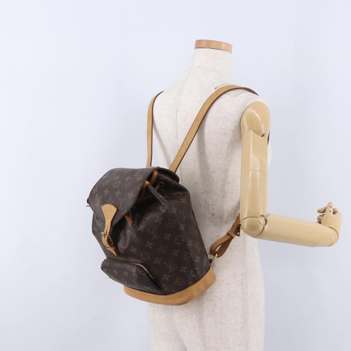 LOUIS VUITTON Monogram Montsouris MM Backpack M51136 LV Auth ka5549A