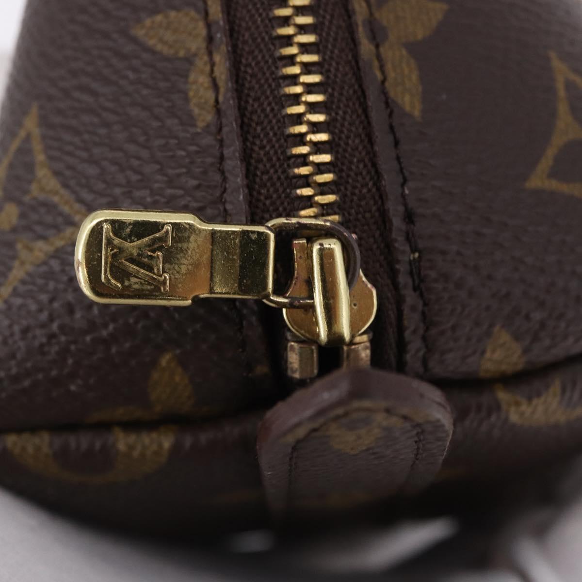 LOUIS VUITTON Monogram Trousse Demi Ronde Cosmetic Pouch M47520 LV Auth ka5552