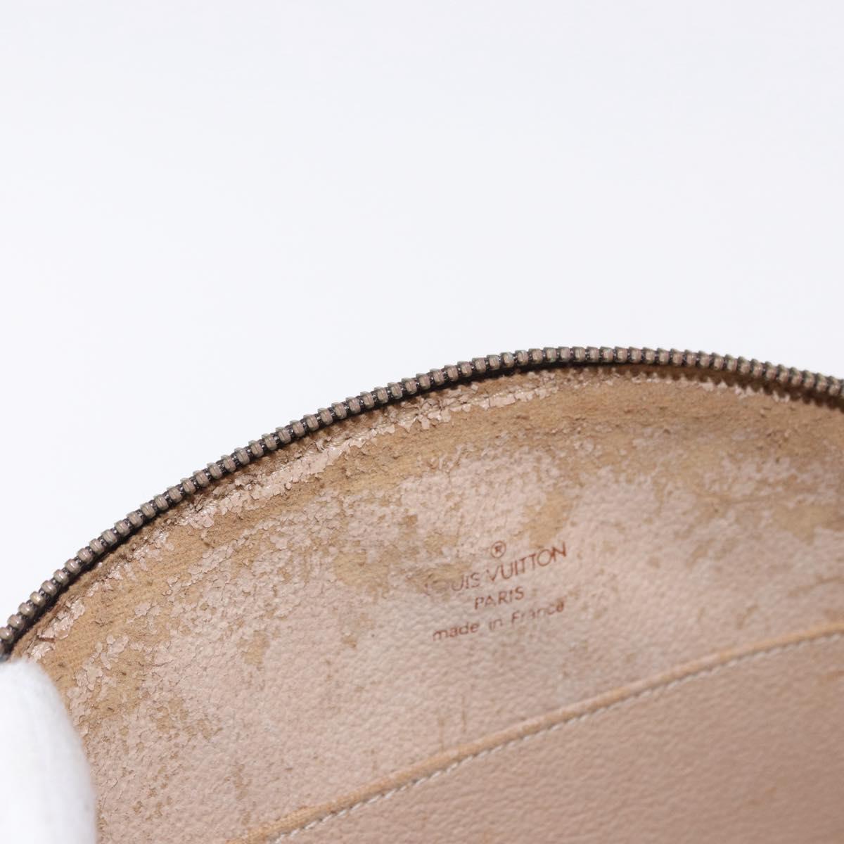 LOUIS VUITTON Monogram Trousse Demi Ronde Cosmetic Pouch M47520 LV Auth ka5552