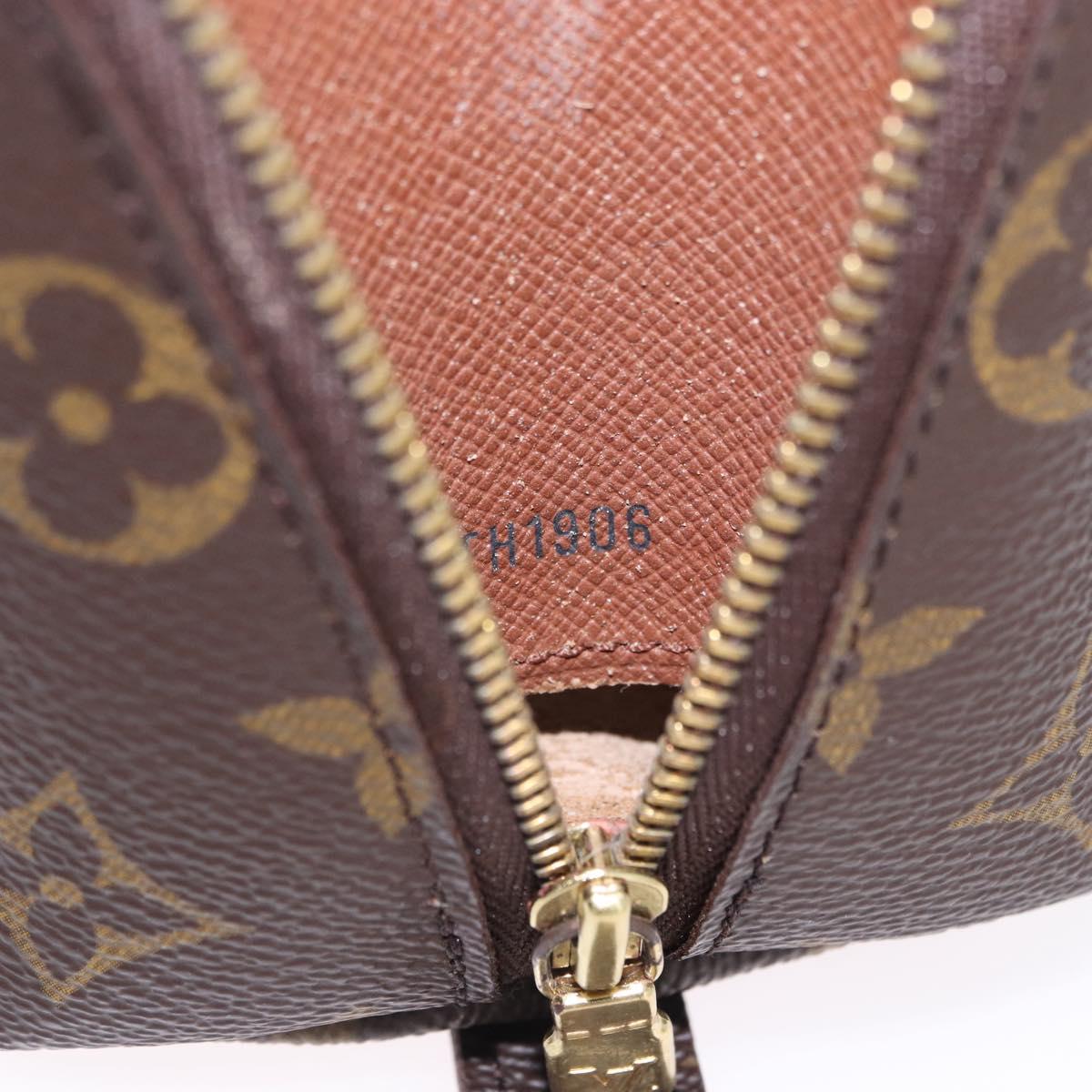 LOUIS VUITTON Monogram Trousse Demi Ronde Cosmetic Pouch M47520 LV Auth ka5552