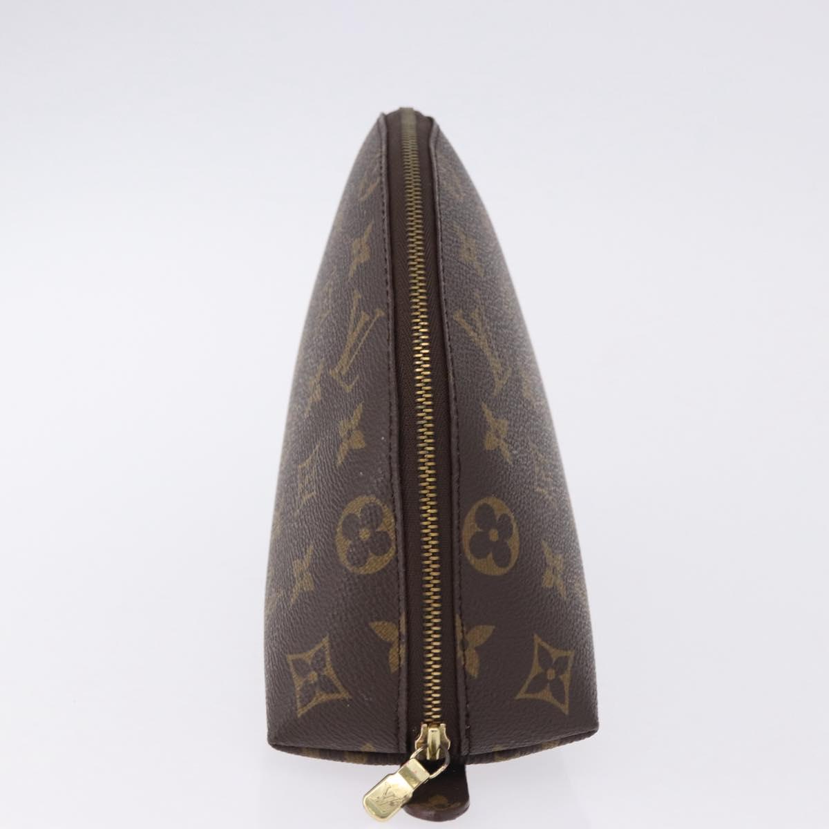 LOUIS VUITTON Monogram Trousse Demi Ronde Cosmetic Pouch M47520 LV Auth ka5552