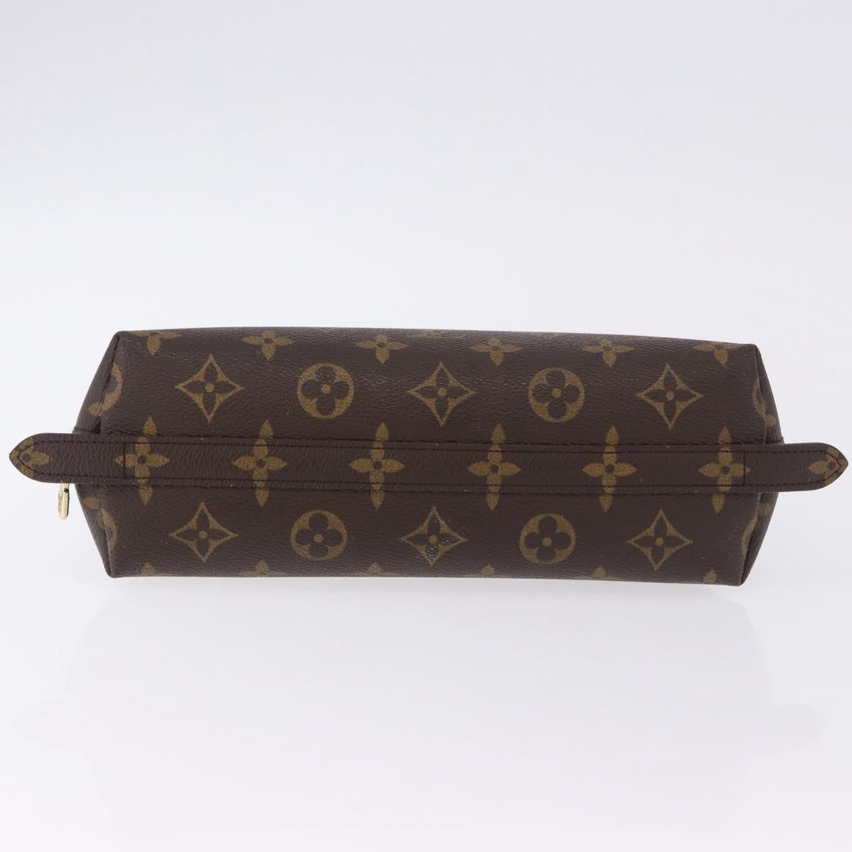 LOUIS VUITTON Monogram Trousse Demi Ronde Cosmetic Pouch M47520 LV Auth ka5552