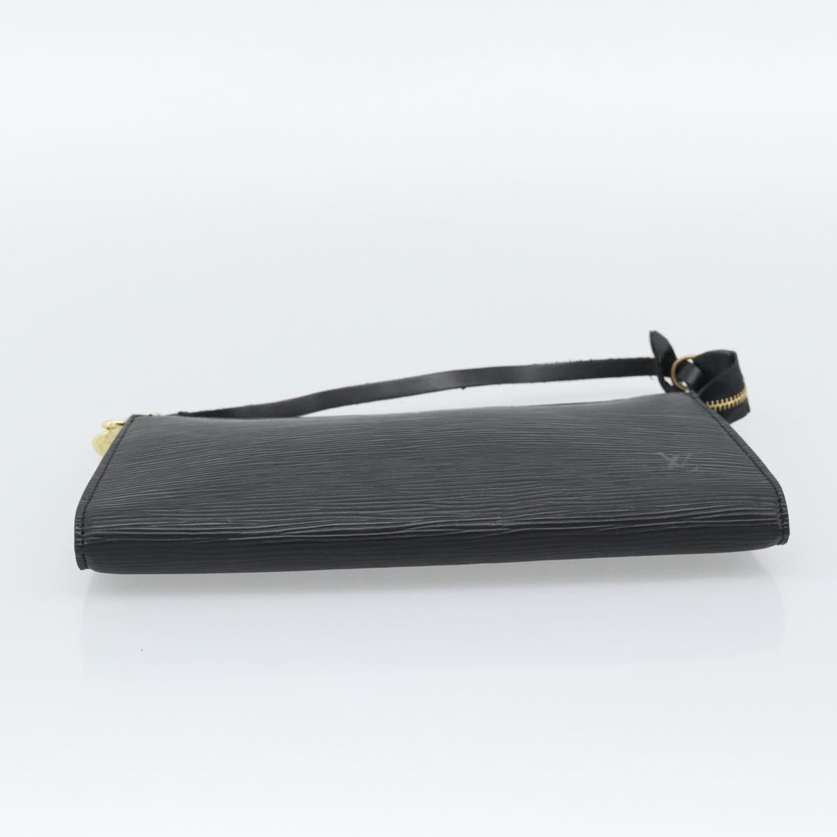 LOUIS VUITTON Epi Pochette Accessoires Accessory Pouch Black M52982 Auth ka5553
