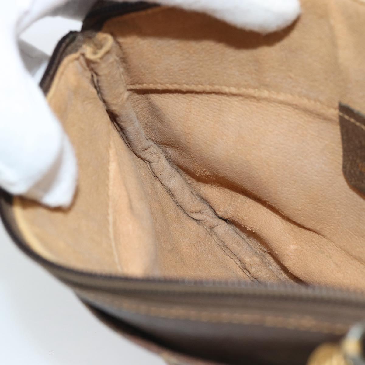 GUCCI GG Supreme Shoulder Bag PVC Leather Beige Gold Tone 904 02 020 Auth ka5554