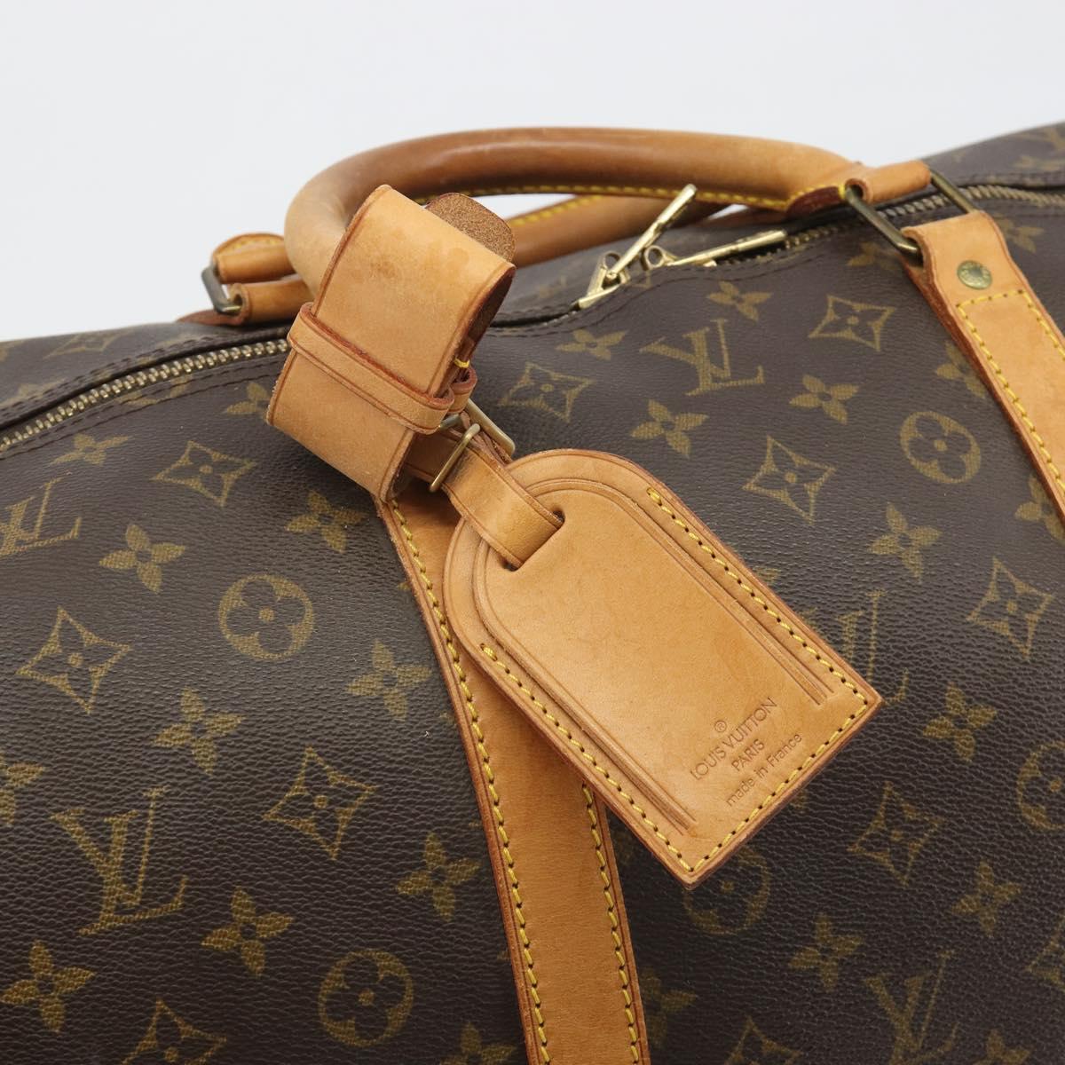 LOUIS VUITTON Monogram Keepall Bandouliere 60 Boston Bag M41412 LV Auth ka5556