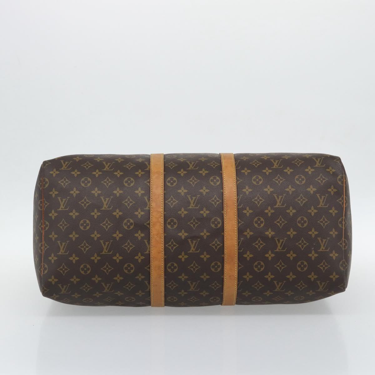 LOUIS VUITTON Monogram Keepall 55 Boston Bag M41424 LV Auth ka5557