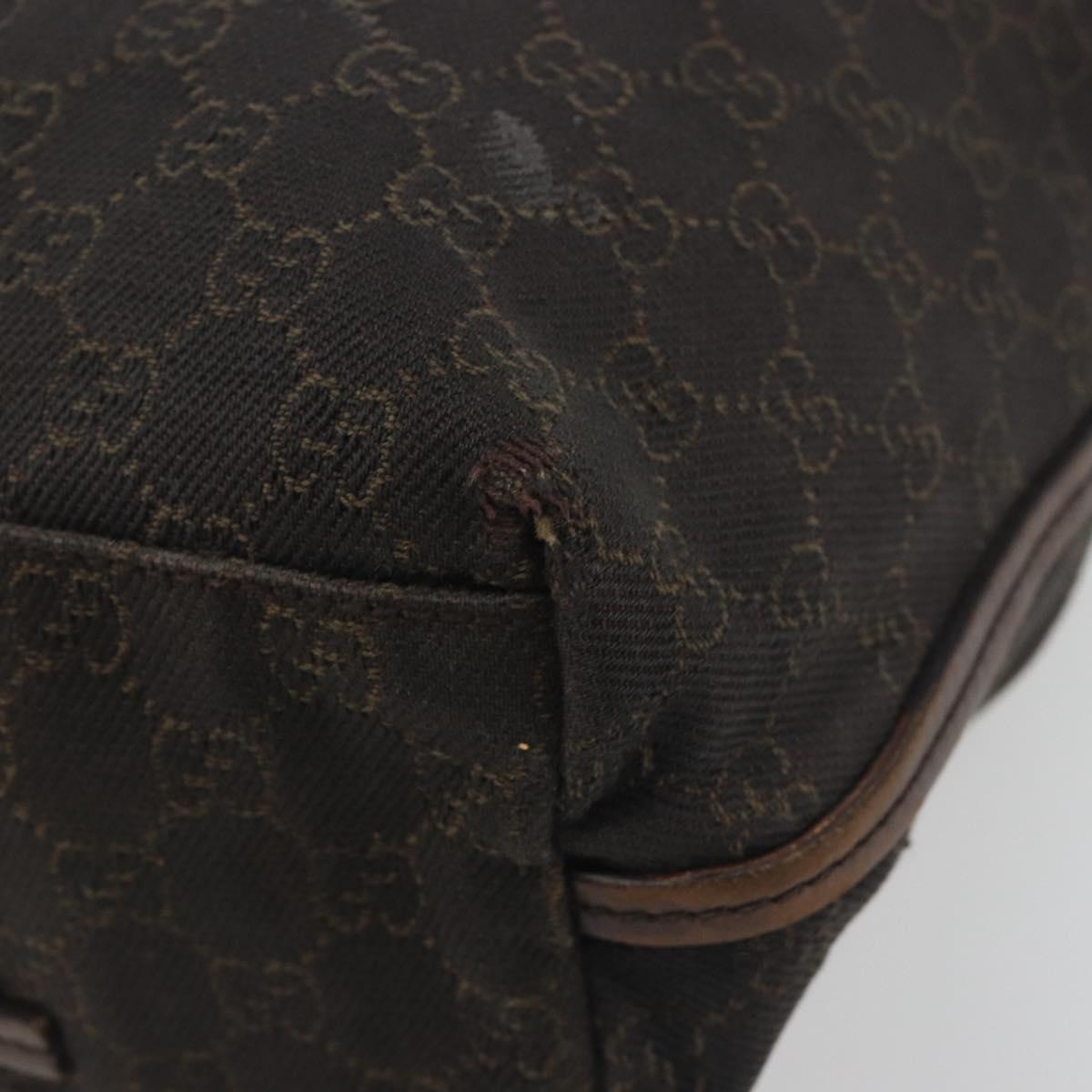 GUCCI GG Canvas Shoulder Bag Brown 101341 Auth ka5565