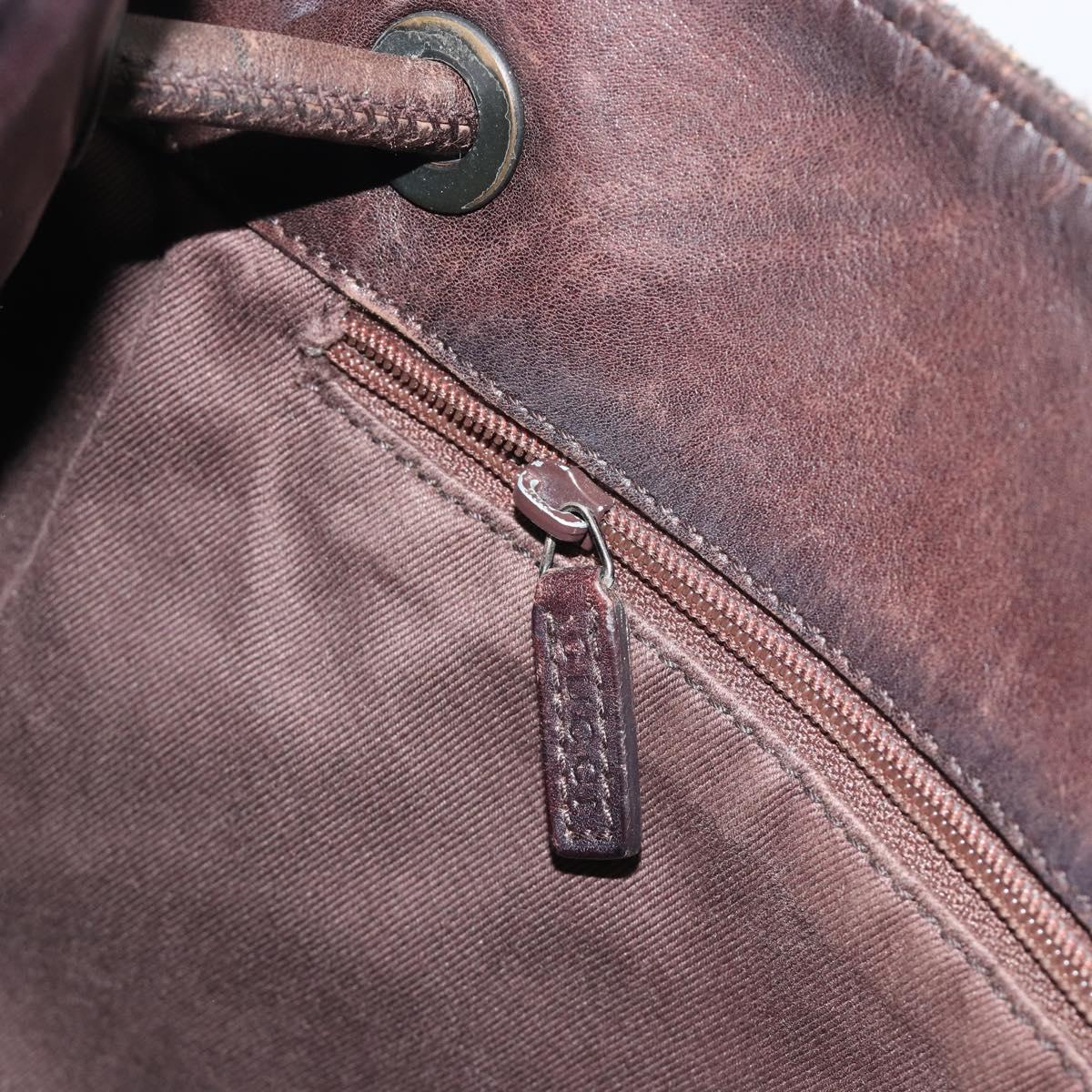 GUCCI GG Canvas Shoulder Bag Brown 101341 Auth ka5565