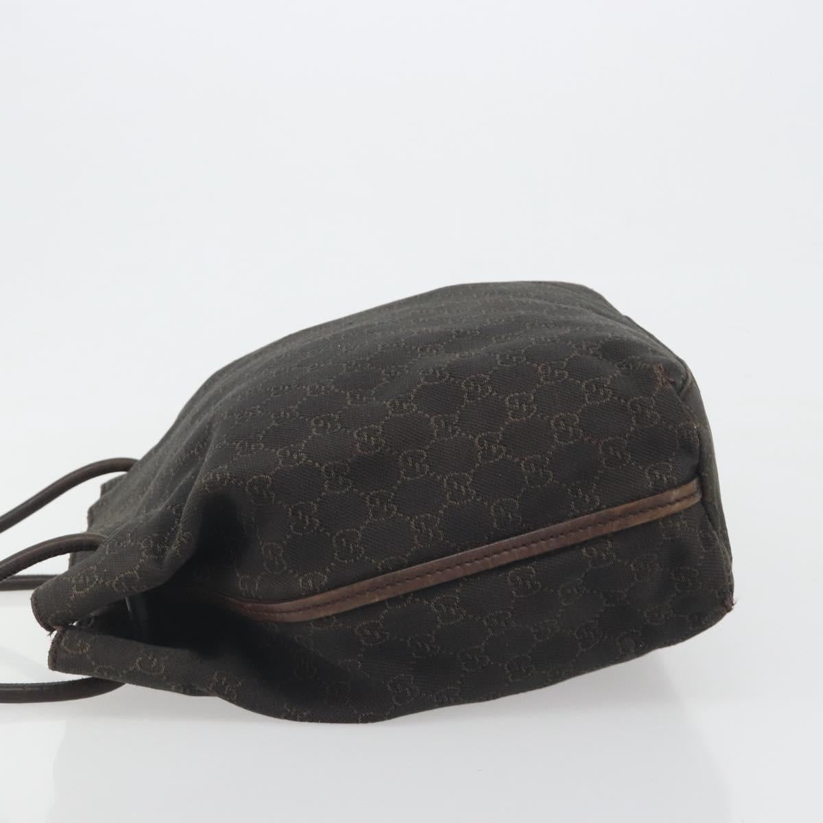 GUCCI GG Canvas Shoulder Bag Brown 101341 Auth ka5565