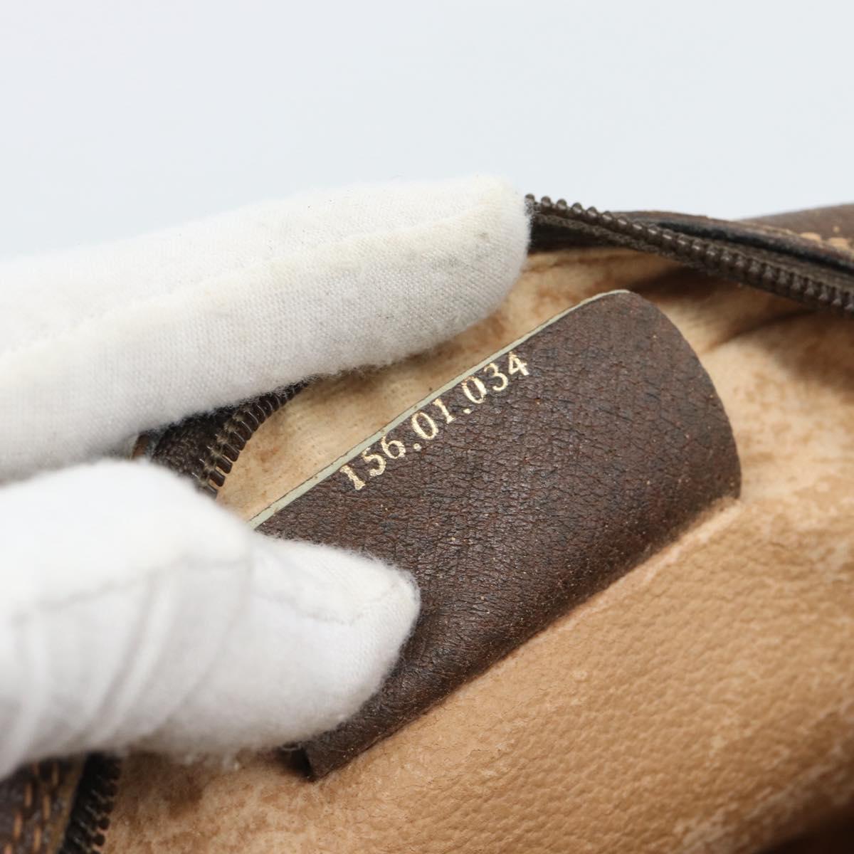 GUCCI GG Supreme Web Sherry Line Clutch Bag PVC Beige 156 01 034 Auth ka5569