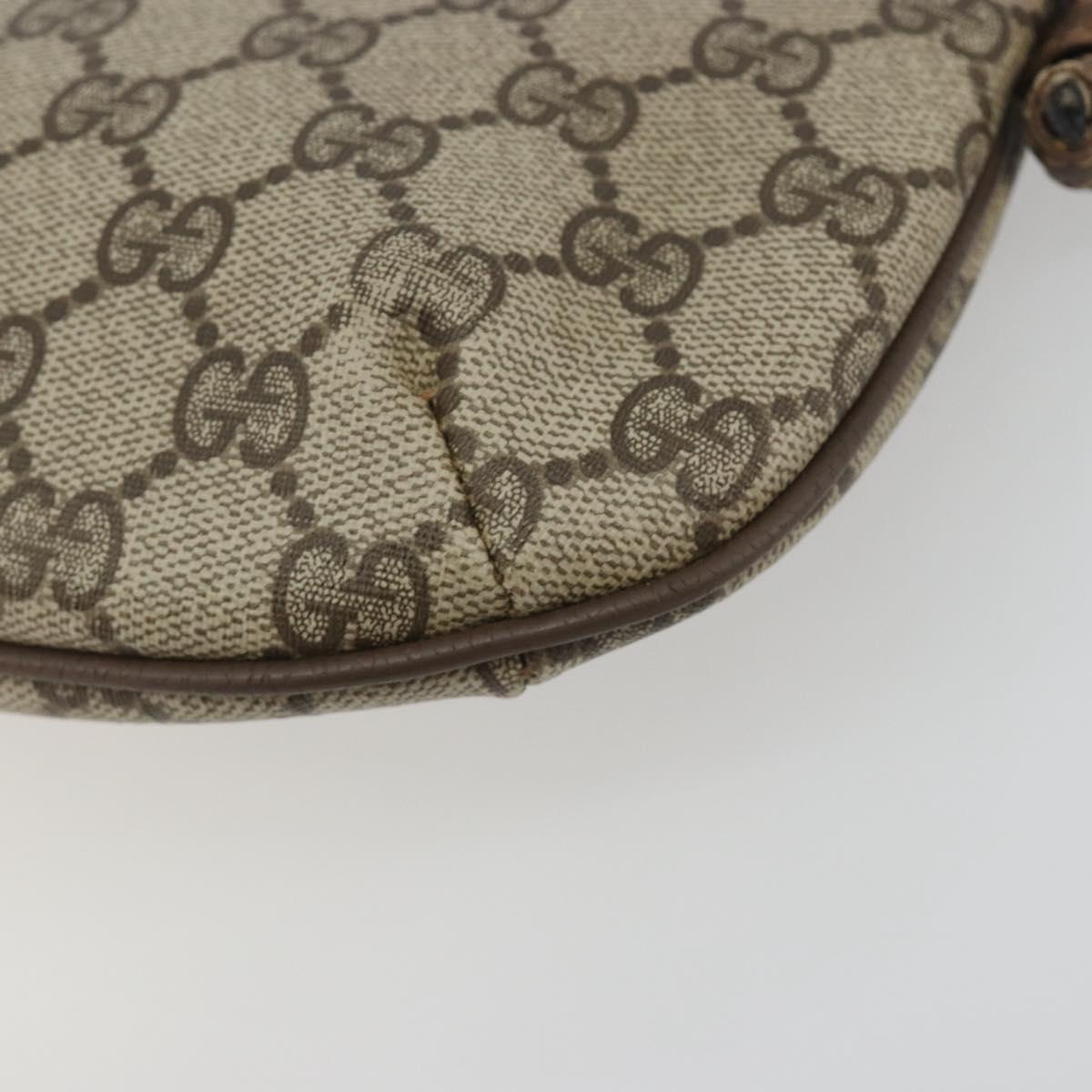 GUCCI GG Supreme Shoulder Bag PVC Leather Beige 904 02 020 Auth ka5570