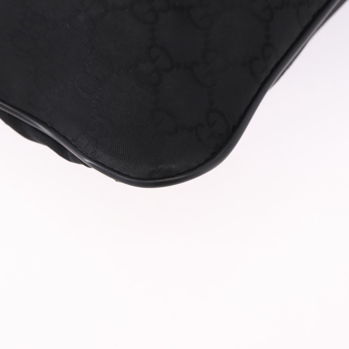 GUCCI GG Canvas Shoulder Bag Black Silver 509639 Auth ka5571