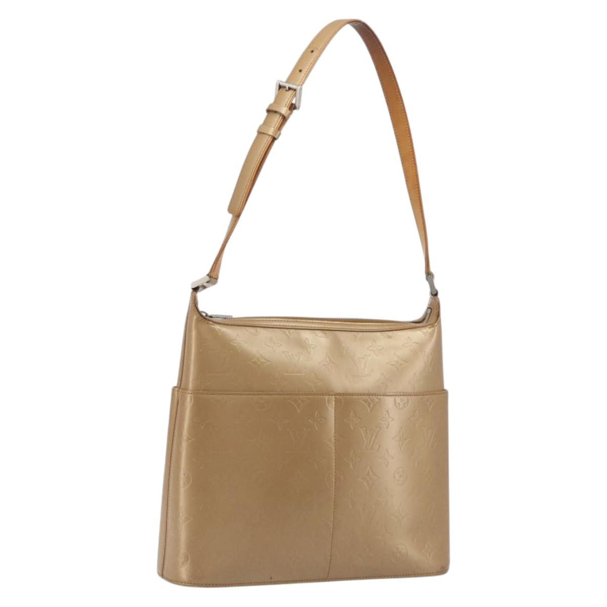 LOUIS VUITTON Monogram Mat Sutter Shoulder Bag Beige M55167 LV Auth ka5576