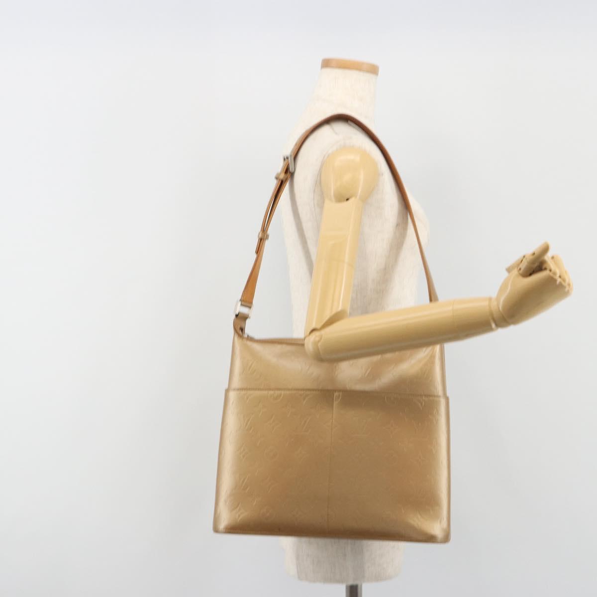 LOUIS VUITTON Monogram Mat Sutter Shoulder Bag Beige M55167 LV Auth ka5576