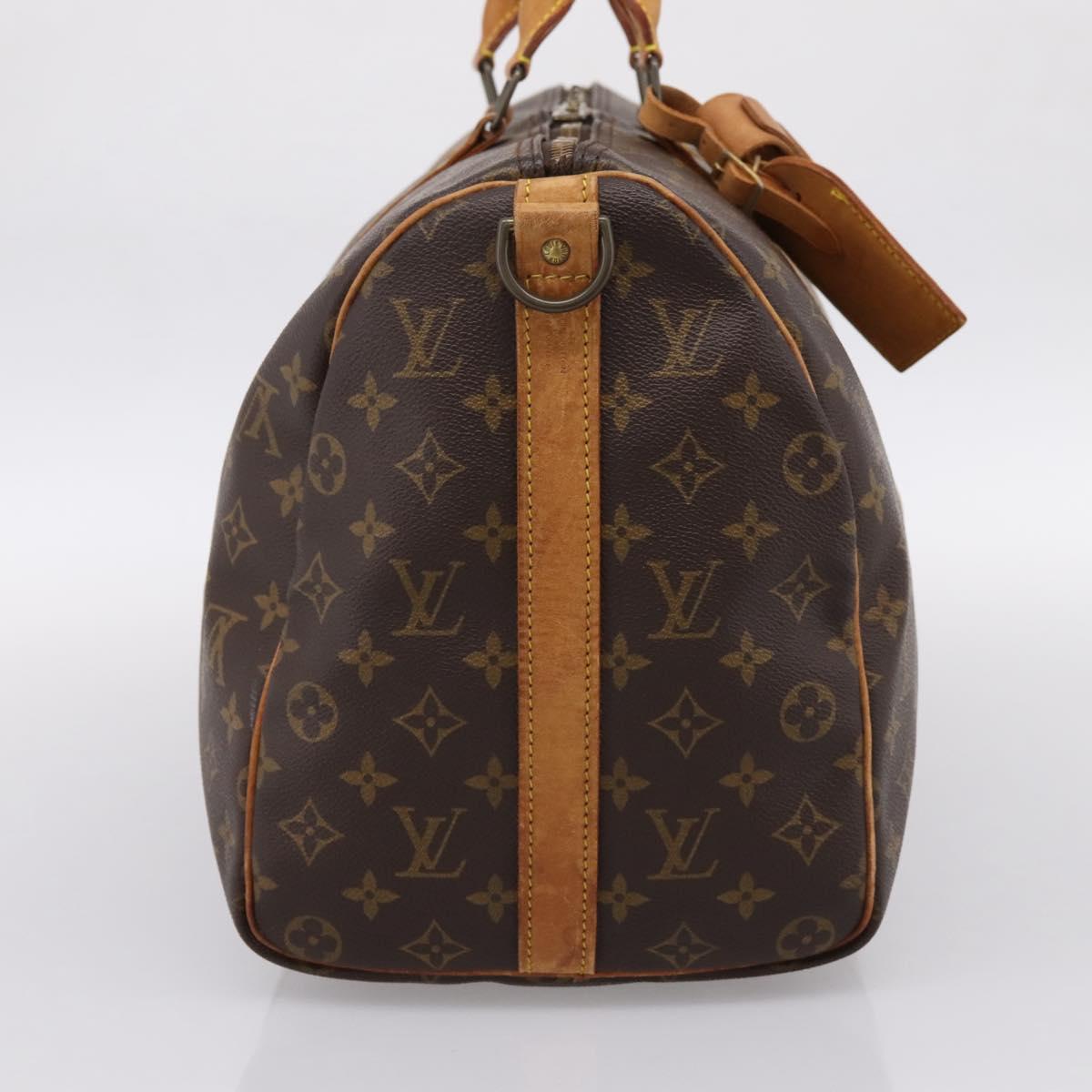 LOUIS VUITTON Monogram Keepall Bandouliere 45 Boston Bag M41418 LV Auth ka5578