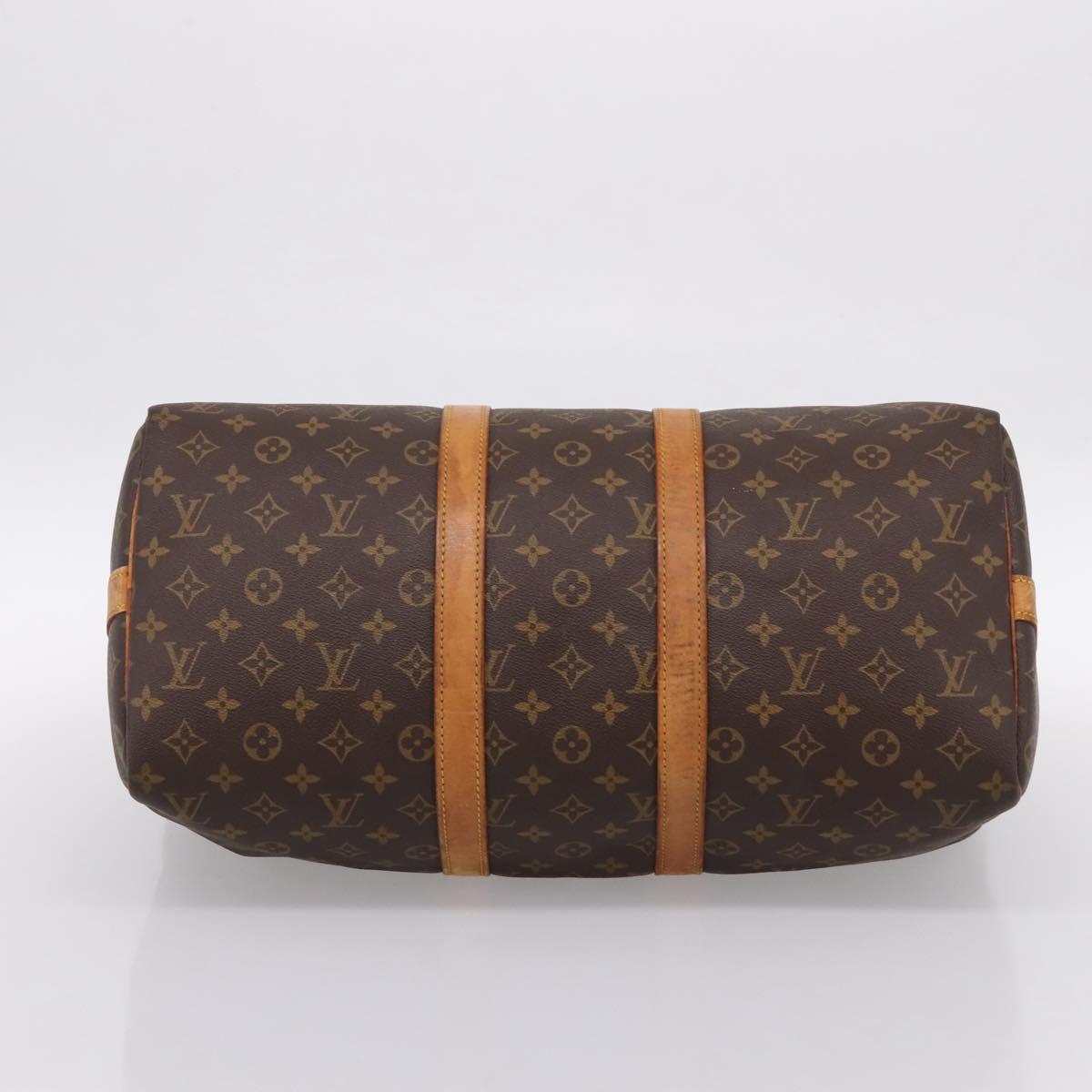 LOUIS VUITTON Monogram Keepall Bandouliere 45 Boston Bag M41418 LV Auth ka5578