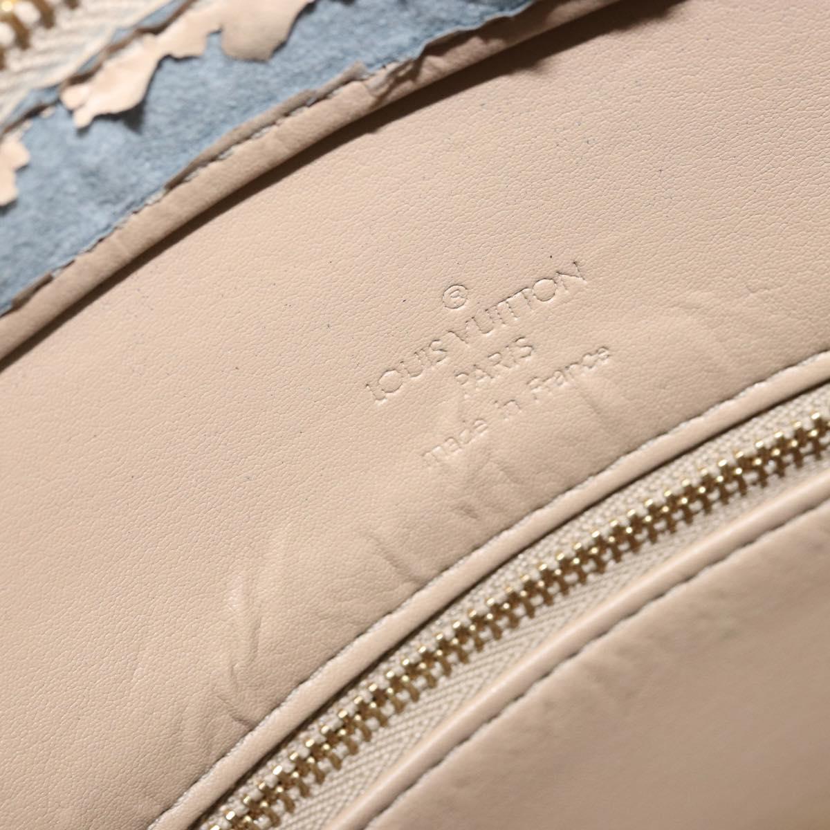 LOUIS VUITTON Monogram Vernis Houston Hand Bag Beige M91004 LV Auth ka558