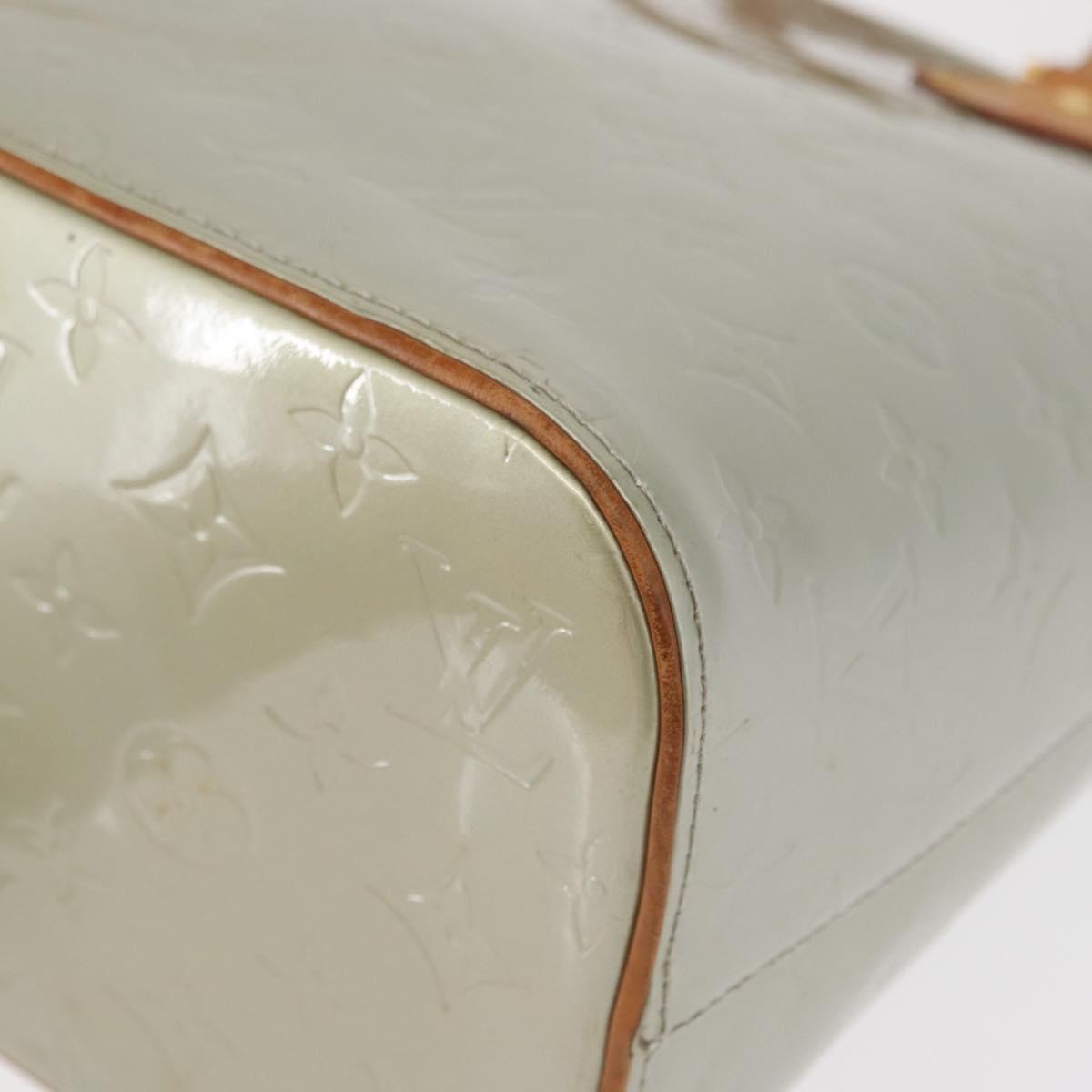 LOUIS VUITTON Monogram Vernis Houston Hand Bag Gris M91053 LV Auth ka559