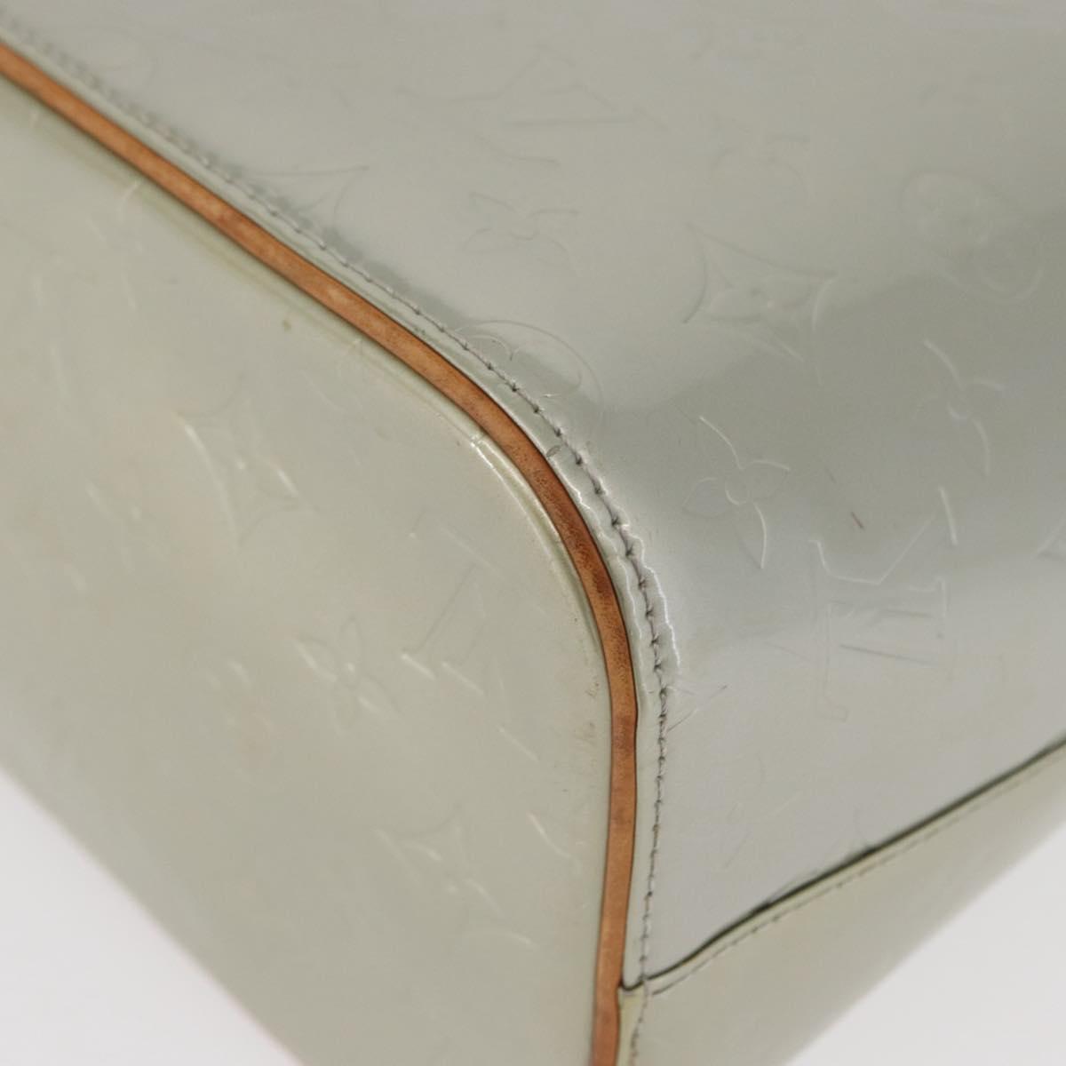 LOUIS VUITTON Monogram Vernis Houston Hand Bag Gris M91053 LV Auth ka559