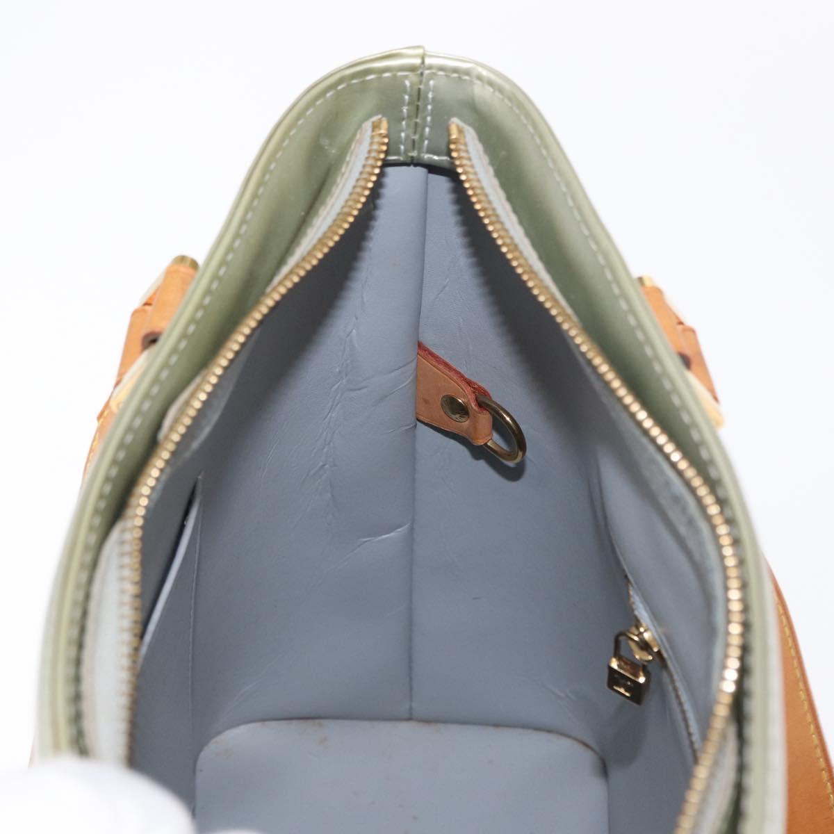 LOUIS VUITTON Monogram Vernis Houston Hand Bag Gris M91053 LV Auth ka559