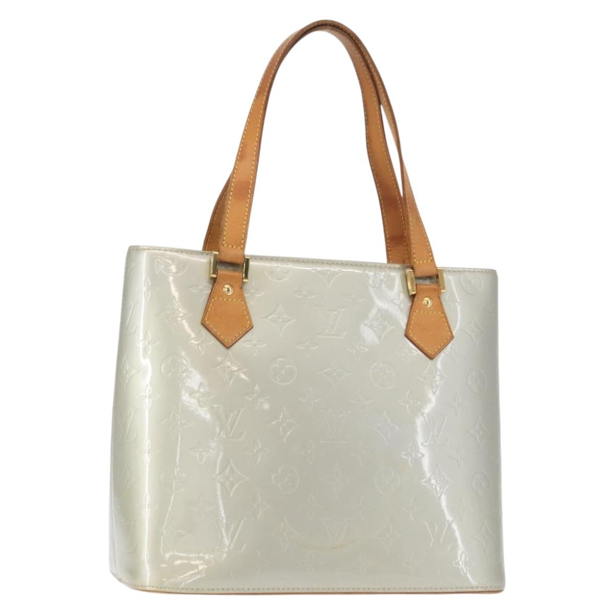 LOUIS VUITTON Monogram Vernis Houston Hand Bag Gris M91053 LV Auth ka559