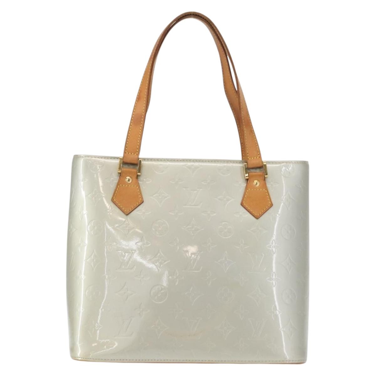 LOUIS VUITTON Monogram Vernis Houston Hand Bag Gris M91053 LV Auth ka559