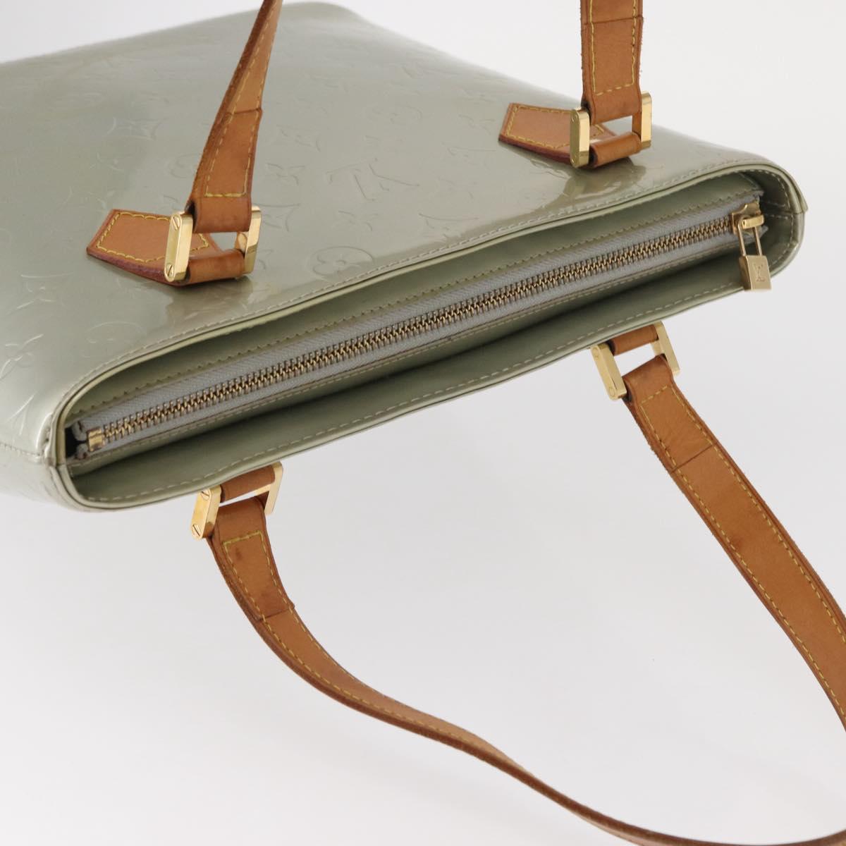 LOUIS VUITTON Monogram Vernis Houston Hand Bag Gris M91053 LV Auth ka559