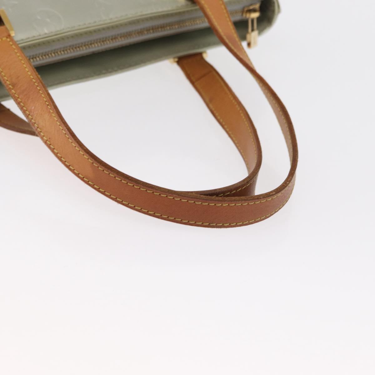 LOUIS VUITTON Monogram Vernis Houston Hand Bag Gris M91053 LV Auth ka559