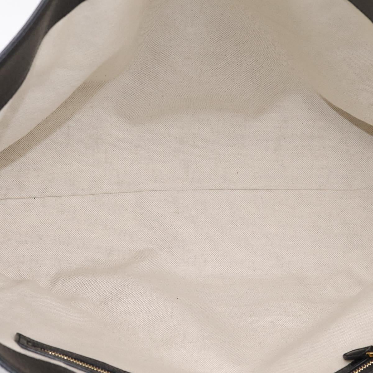 GUCCI GG Supreme Tote Bag Black Gold 631685 Auth ka5593M