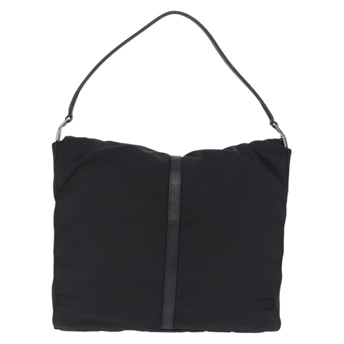 GUCCI GG Canvas Jackie Shoulder Bag Black Silver 001 3355 2123 Auth ka5595