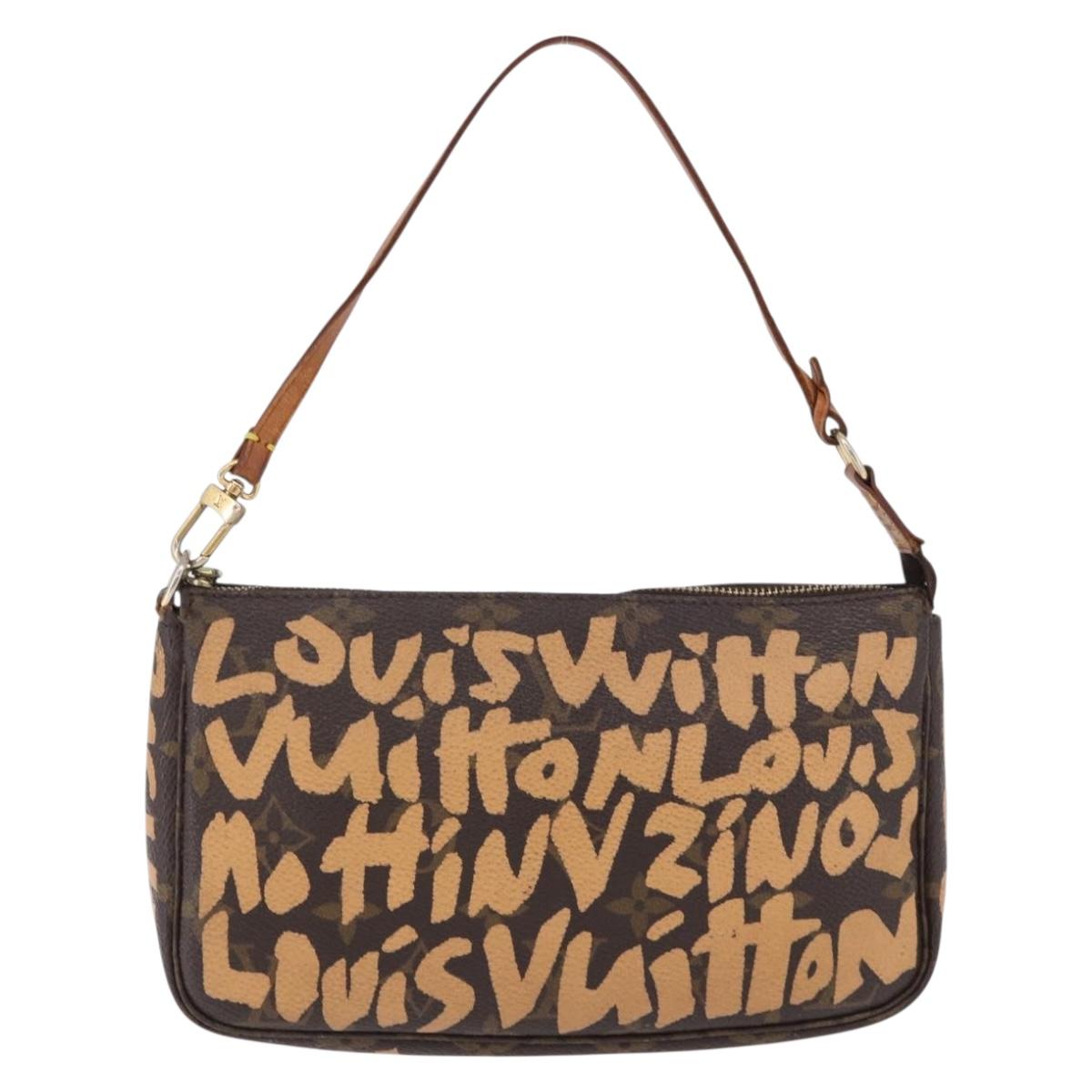 LOUIS VUITTON Monogram Graffiti Pochette Accessoires Orange M92193 Auth ka5600A