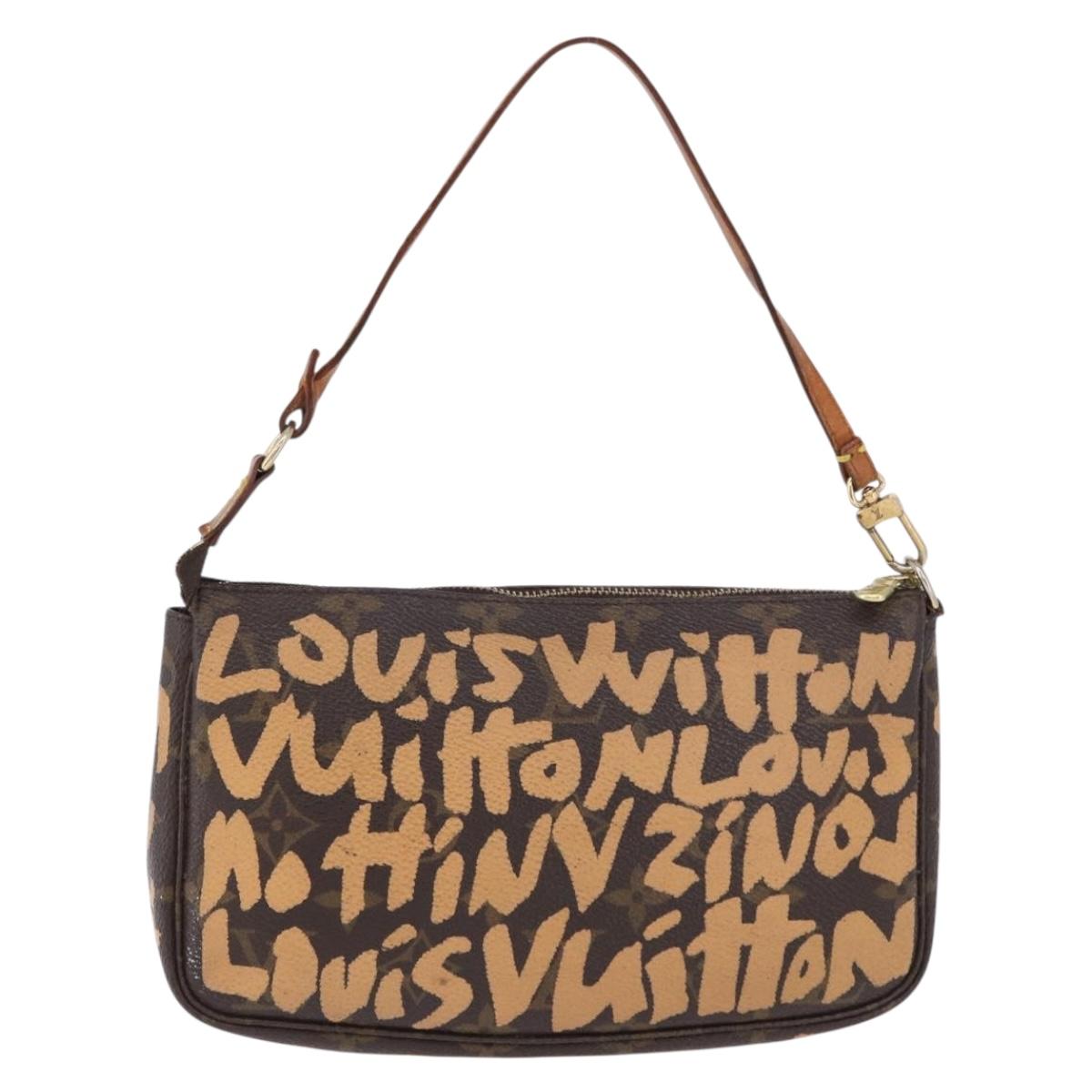 LOUIS VUITTON Monogram Graffiti Pochette Accessoires Orange M92193 Auth ka5600A