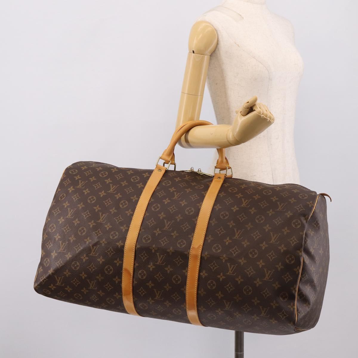 LOUIS VUITTON Monogram Keepall 60 Boston Bag M41422 LV Auth ka5607
