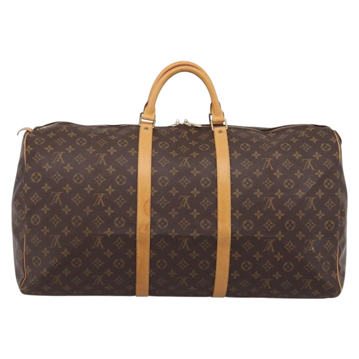LOUIS VUITTON Monogram Keepall 60 Boston Bag M41422 LV Auth ka5607