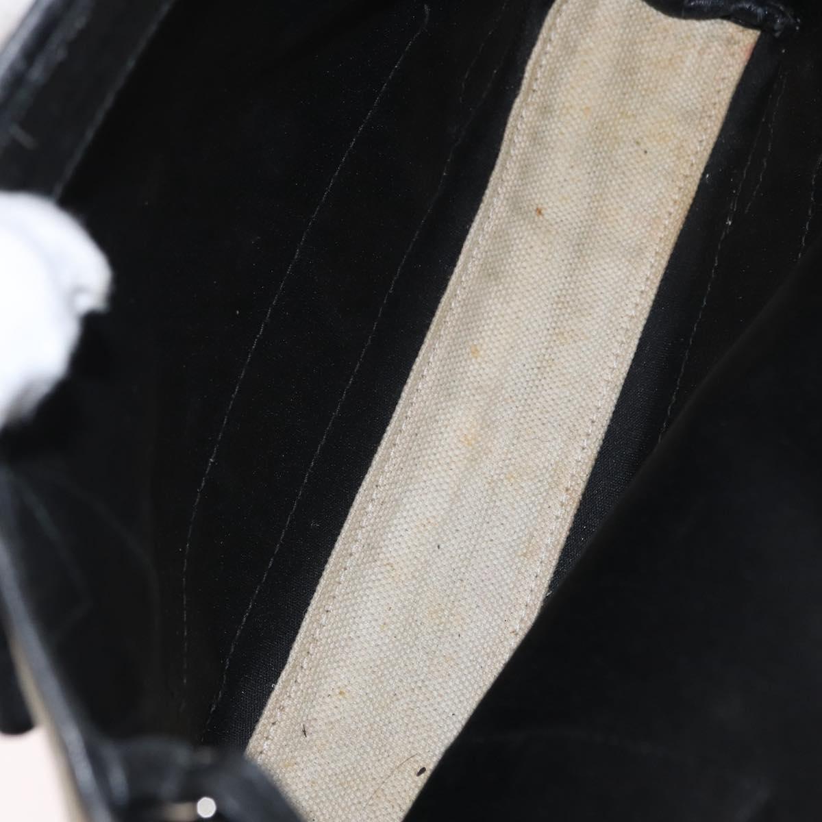 BALENCIAGA Hand Bag Canvas Beige Black Auth ka561