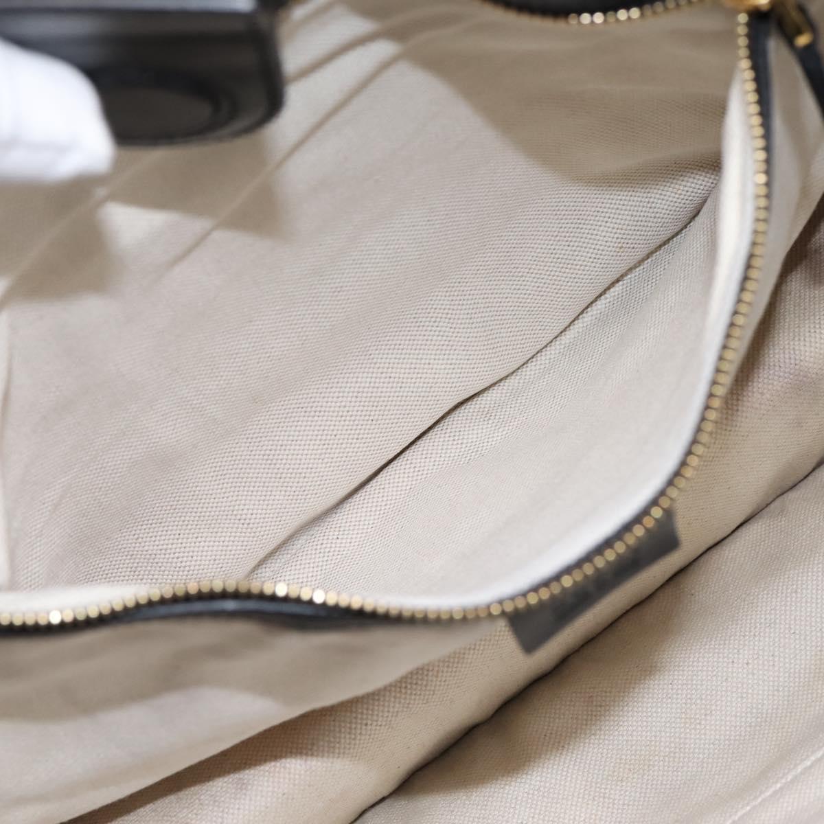 GUCCI Tote Bag Leather Black Gold 623694 Auth ka5612V