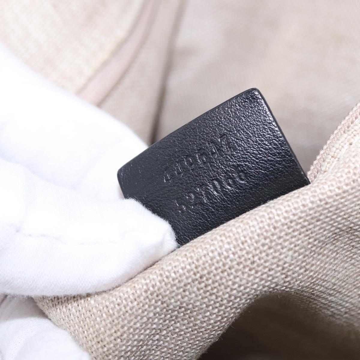 GUCCI Micro GG Canvas Guccissima Bag Leather Outlet Black 449647 Auth ka5617