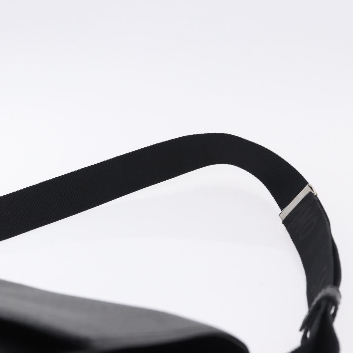 Salvatore Ferragamo Shoulder Bag Leather Black Silver Auth ka5625