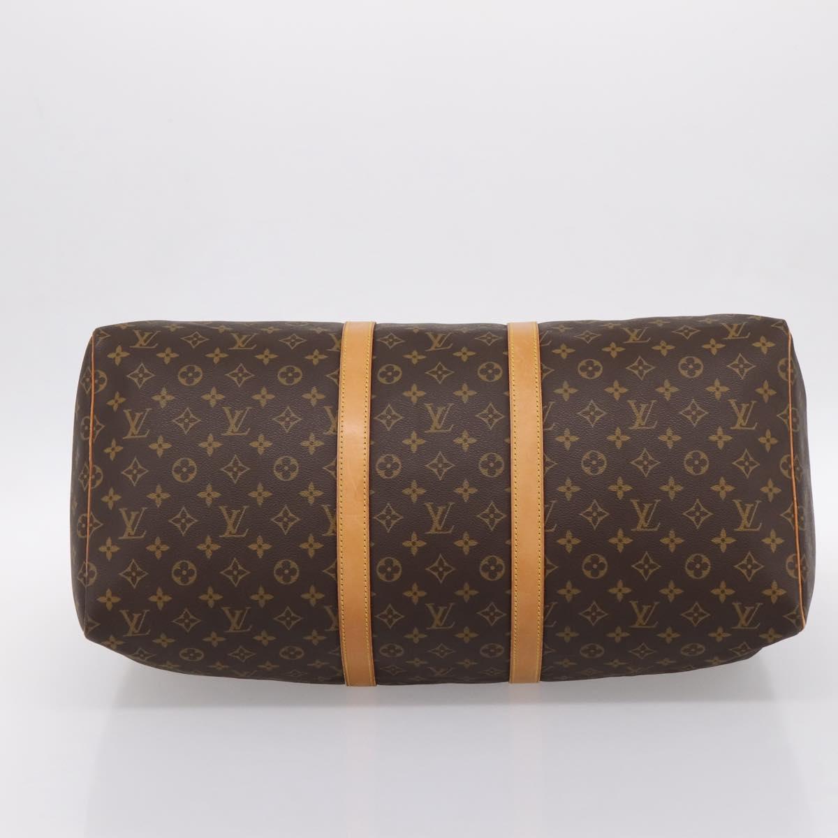 LOUIS VUITTON Monogram Keepall 55 Boston Bag M41424 LV Auth ka5627