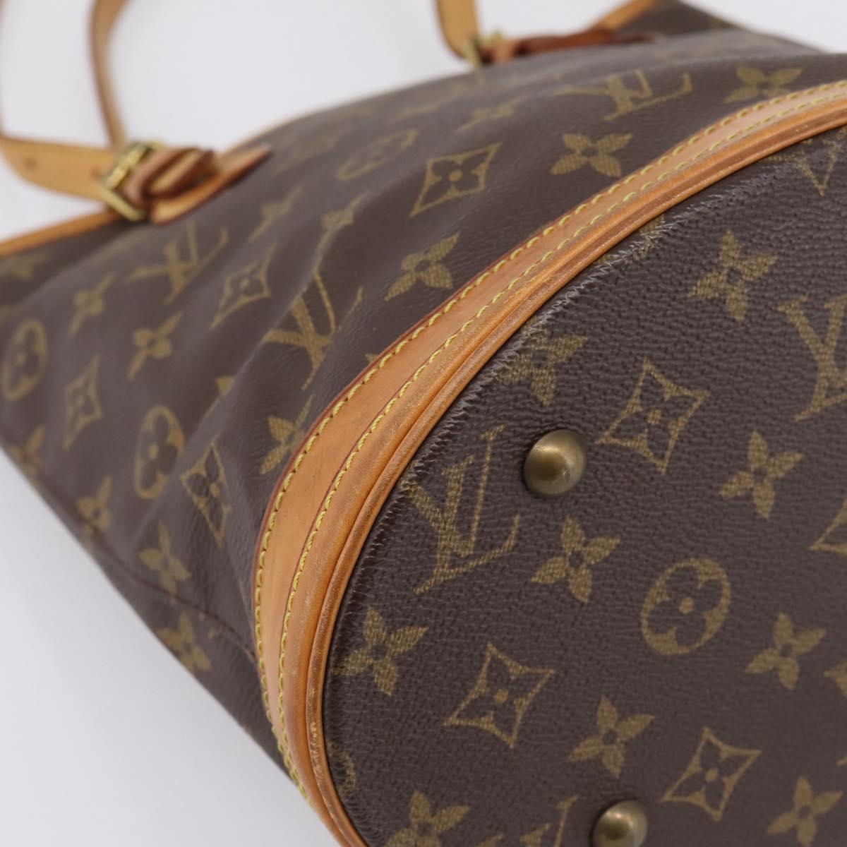 LOUIS VUITTON Monogram Bucket PM Shoulder Bag M42238 LV Auth ka5631